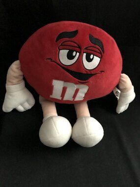 M&Ms Red Man Plush Mars Inc 2014 Official 13" Happy Chocolate Stuffy Gift